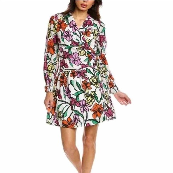 Roller Rabbit Wrap Dress Women's XS White Career Coastal Spring Vacation Cruise - Picture 1 of 14